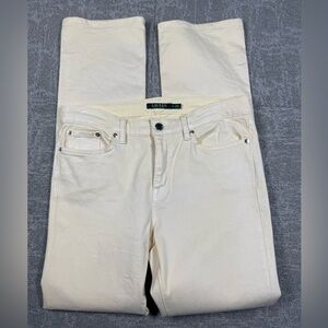 Lauren Ralph Lauren Women's Jeans  Cream Shiny Shimmer Jean Pant Size 10